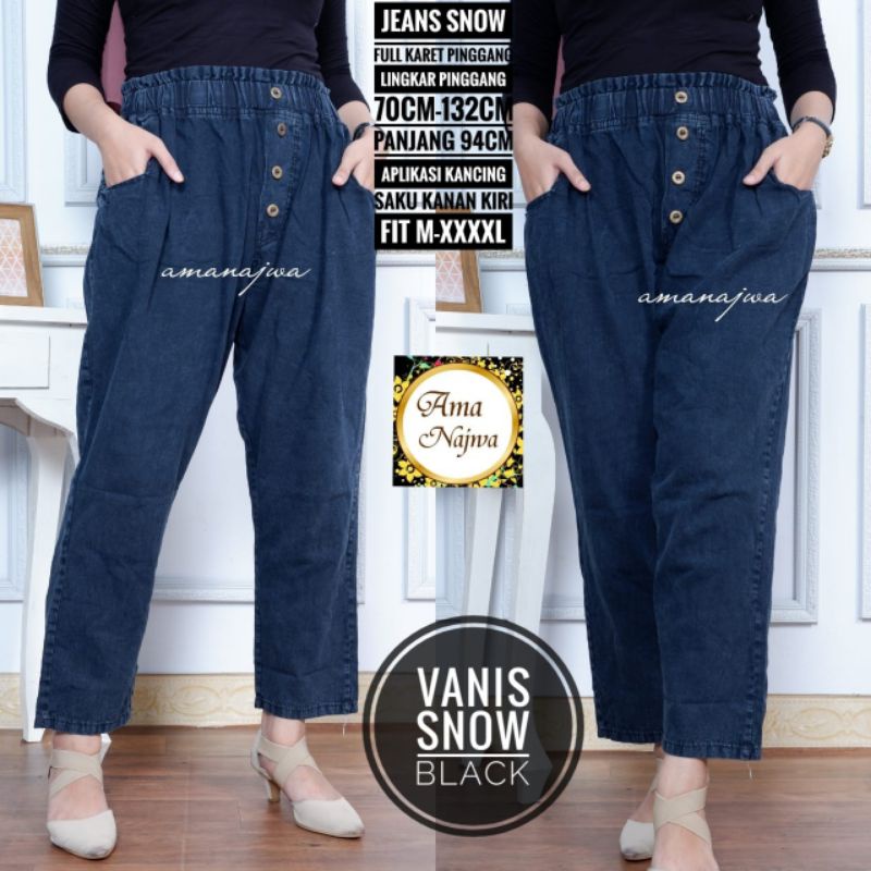 celana vanis warna snowblack