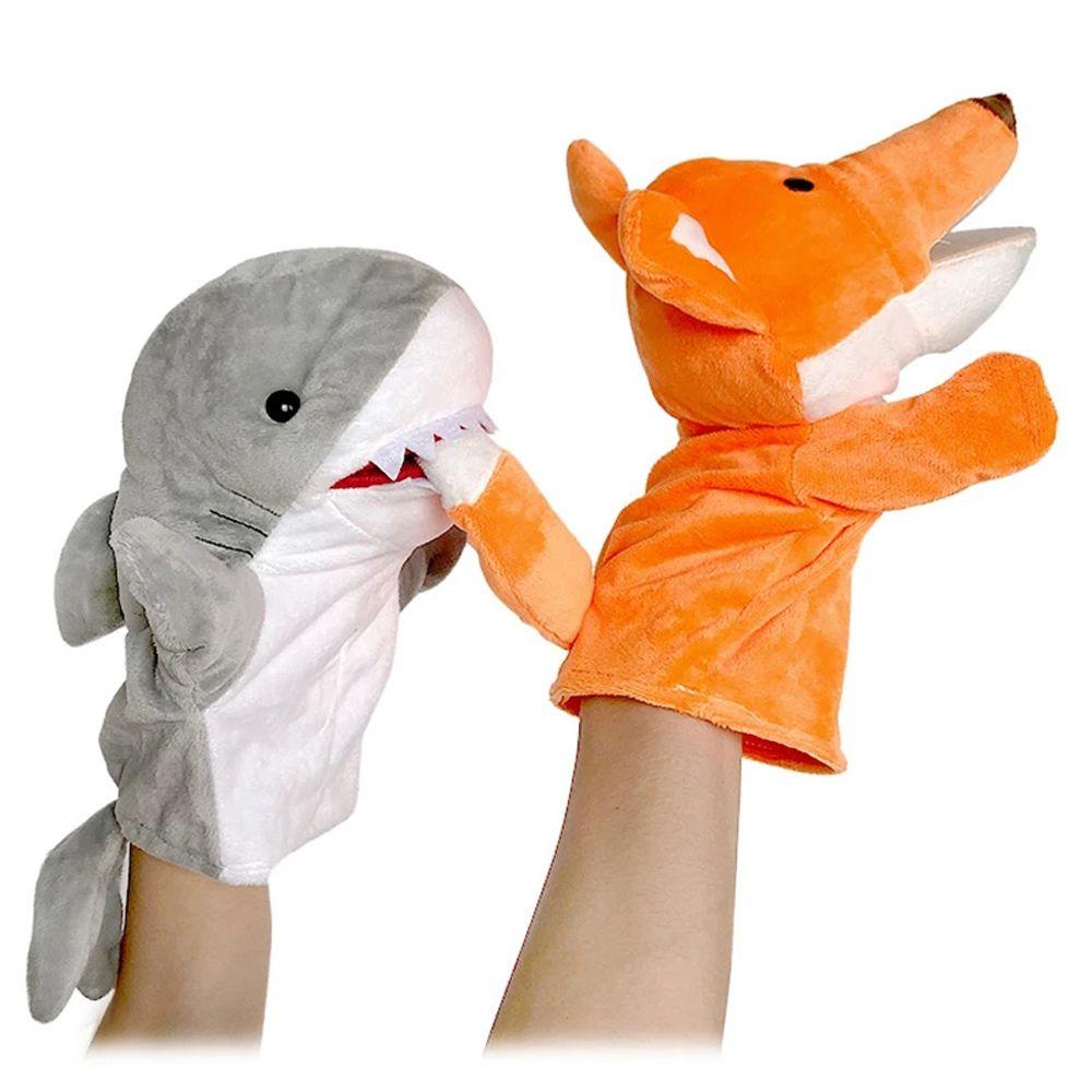 Lanfy Animal Puppet Kawaii Soft Toy Boneka Binatang Dinosaurus Boneka Mainan Bear Shark Tangan Jari Wayang