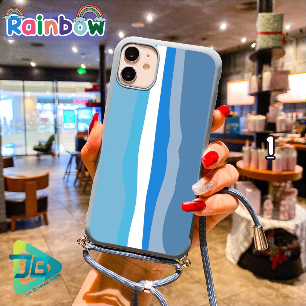 SOFTCASE SLINGCASE TALI LANYARD CANDY RAINBOW OPPO VIVO XIAOMI SAMSUNG REALME IPHONE ALL TYPE JB4764