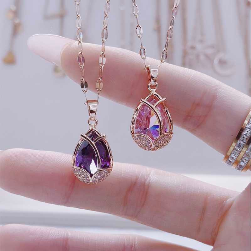 Kalung Premium Lapis Emas 999 Swarovski