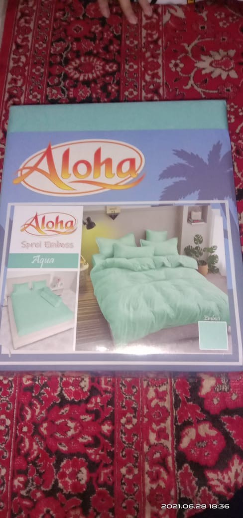 Sprei Aloha Lady Rose Size (180x200) King Size Polos Emboss Terlaris Dan Termurah Adem Dan Lembut
