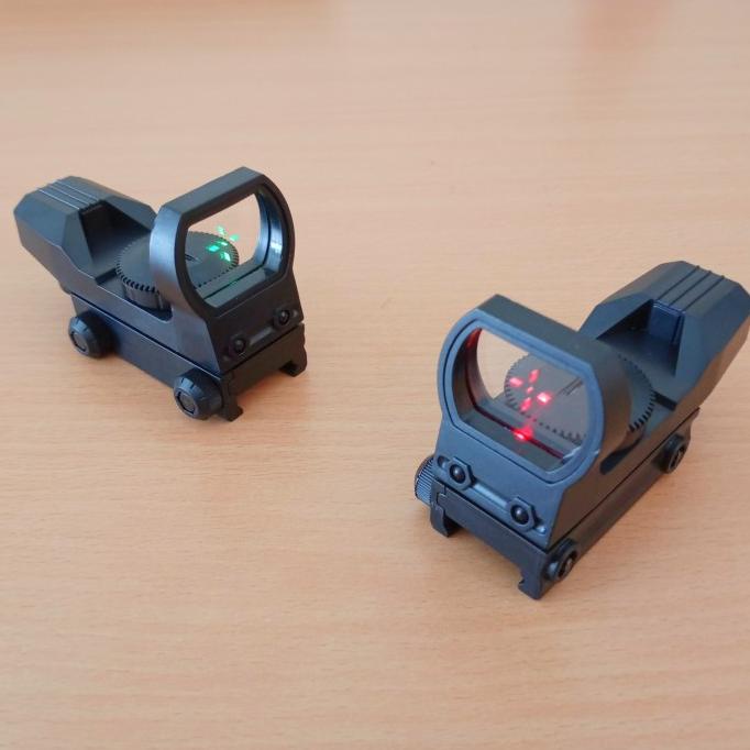 Red Dot & Green Dot Reflex Sight utk Airsoft Spring dan Gel Blaster. Best Original