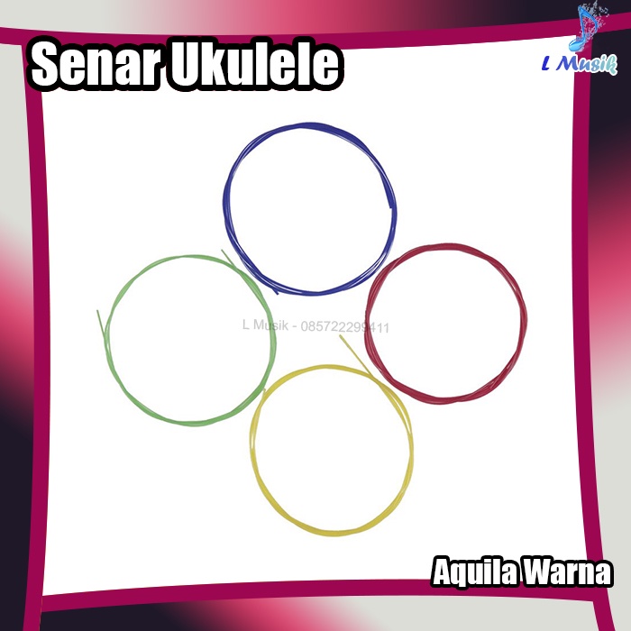 SENAR GITAR UKULELE AQUILA PUTIH DAN WARNA RAINBOW