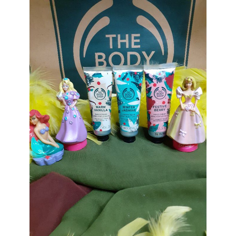THE BODY SHOP hand cream 30ml the body shop winter jasmine / warm vanilla /festive berry
