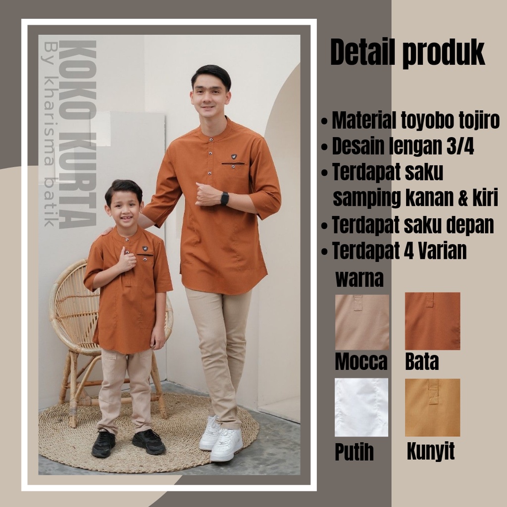 koko kurta pakistan ayah anak original koko couple premium ayah anak Toyobo Tojiro premium