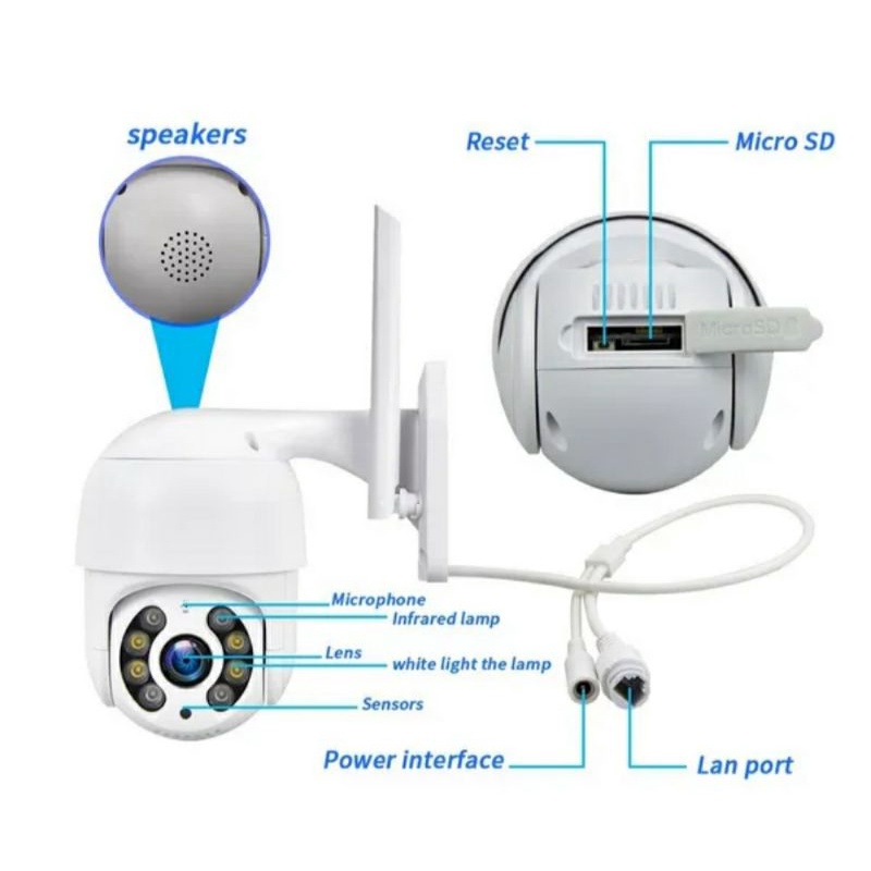 IP Camera CCTV Outdoor ICSEE 8MP PTZ Speed Dome Wireless