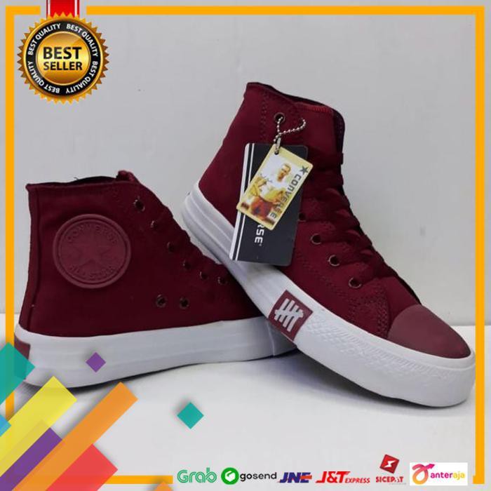SALE.. SEPATU CONVERSE UNDEVEATED TINGGI/MERAH/UNTUK PRIA DAN WANITA ..TERLARIS