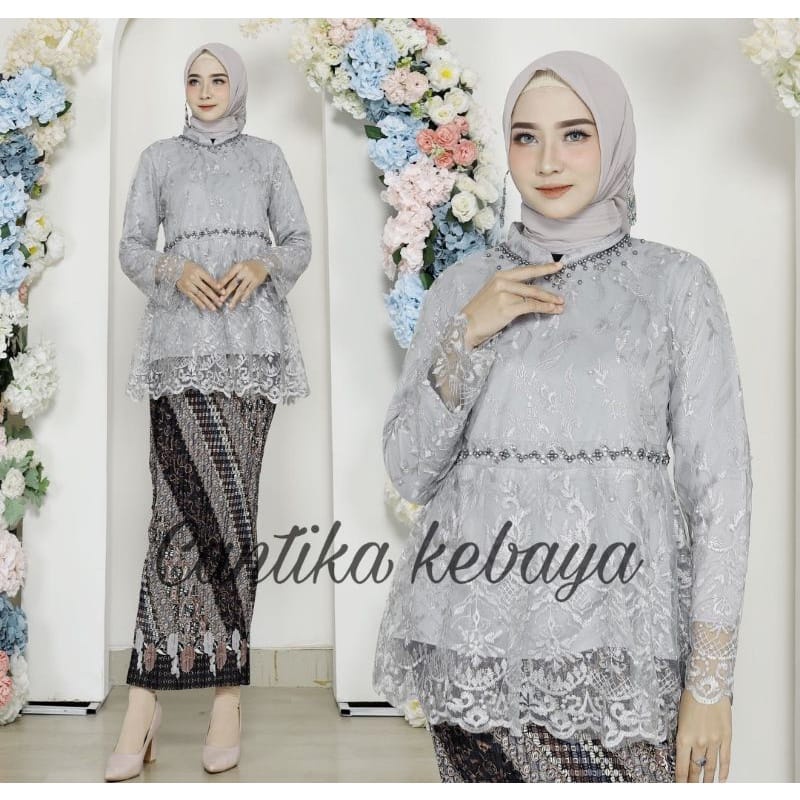 Kebaya tulle arrabella//kebaya cantika//kebaya tunangan//kebaya modern