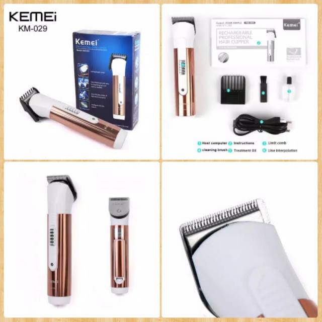 KEMEI KM 029 TRIMMER ORIGINAL MESIN CUKUR RAMBUT JENGGOT/KUMIS LINER BAYI BALITA DLL