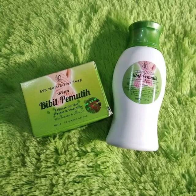 PAKET PERAWATAN TUBUH LOTION DAN SABUN BIBIT PEMUTIH SYB