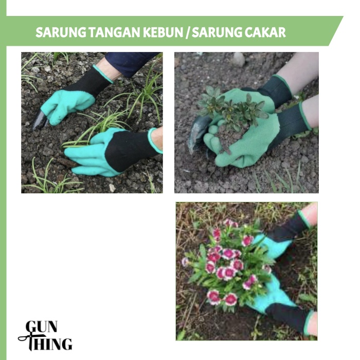 Sarung tangan kebun taman/ Sarung tangan cakar berkebun Antislip / Garden Genie Gloves