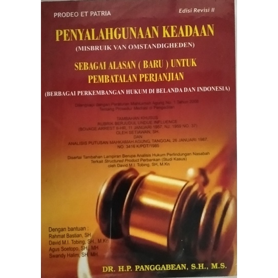 

PENYALAHGUNAAN KEADAAN SEBAGI ALASAN BARU UNTUK PEMBATALAN PERJANJIAN
