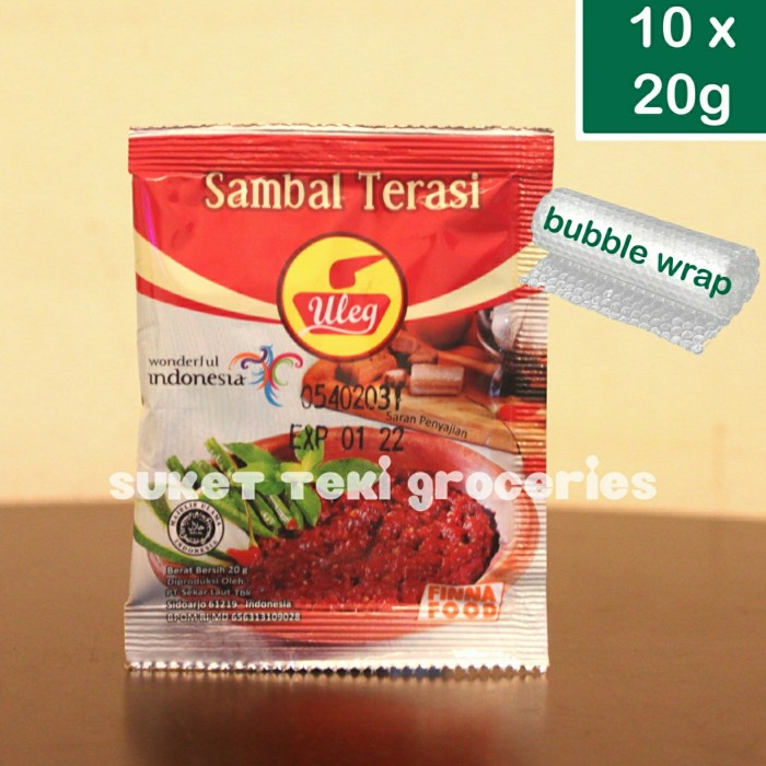 

Sambal-Aneka- Finna Sambal Uleg Terasi Sachet 10 X 20Gr Pack Renceng Ready -Aneka-Sambal.