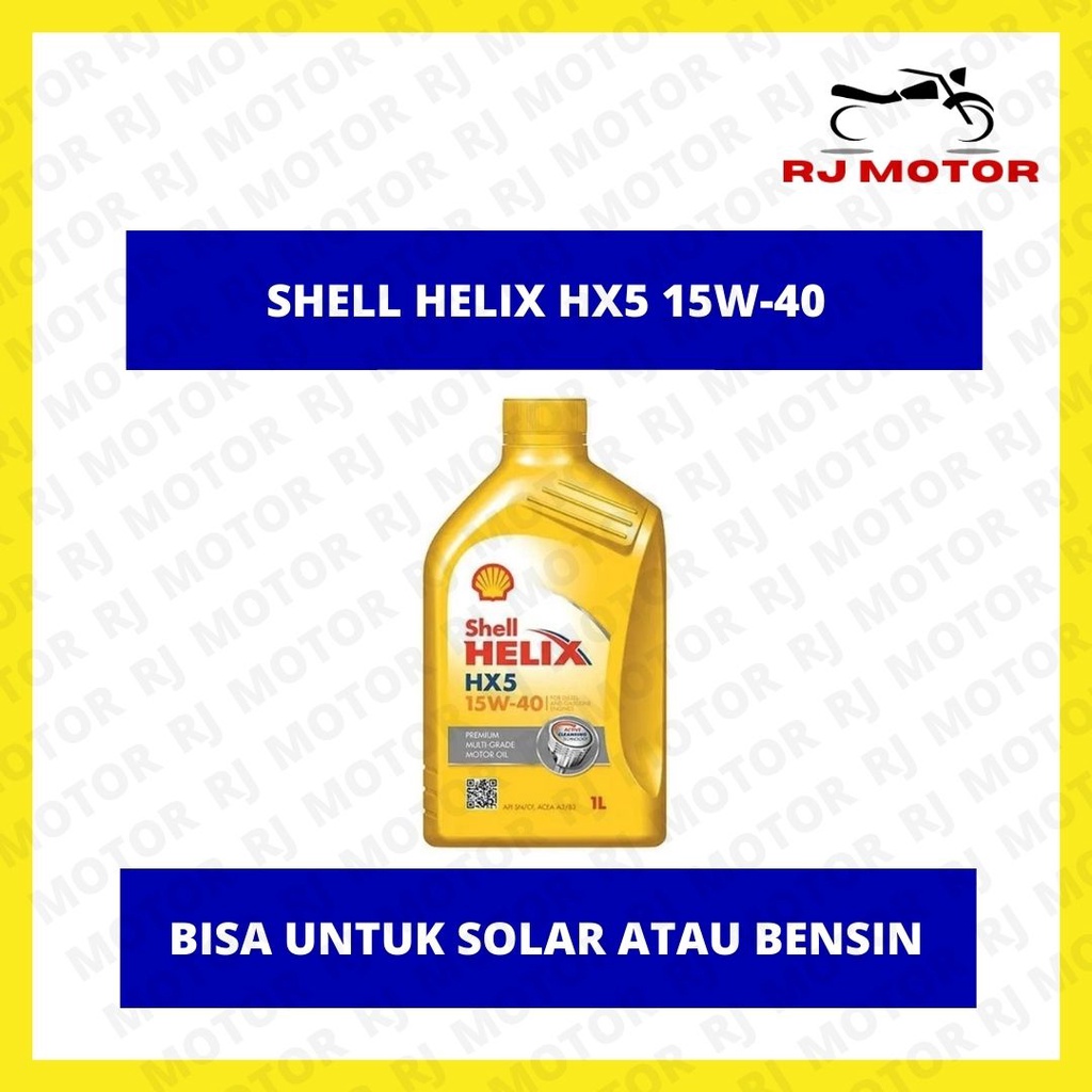 OLI SHELL HELIX HX5 15W 40 1 LITER OLI MOTOR ASLI SHELL