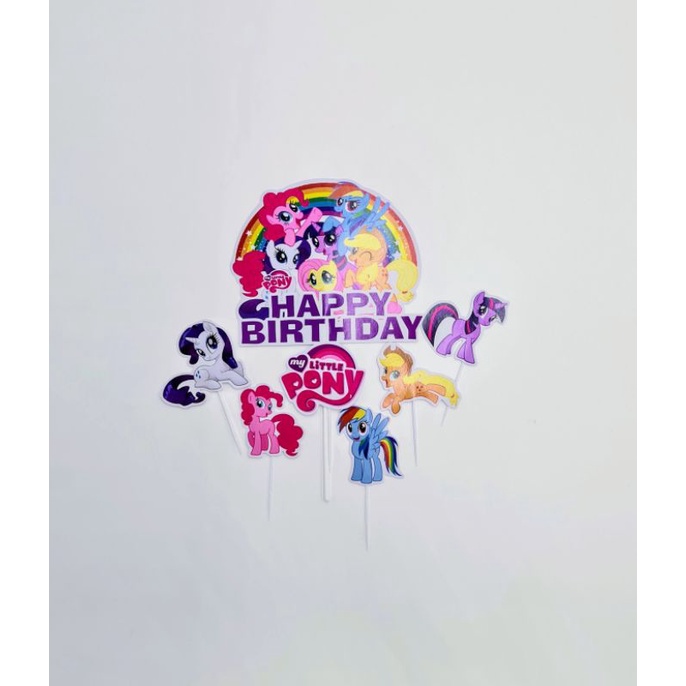 Topper Ulang Tahun Happy Birthday HBD Little Pony