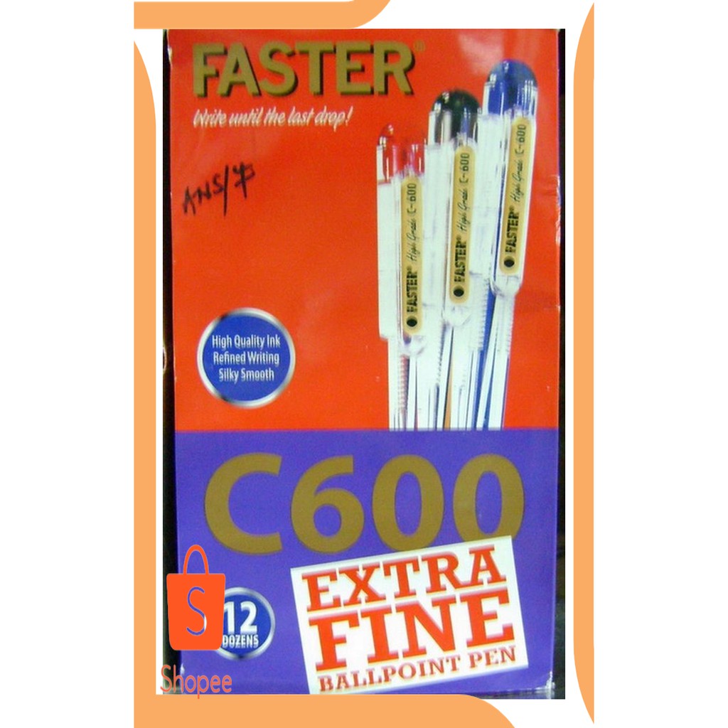

Jual tools Pen Faster C600 (1 Gross = 12 dozens = 144 pieces) - Hitam 19DEZ Diskon