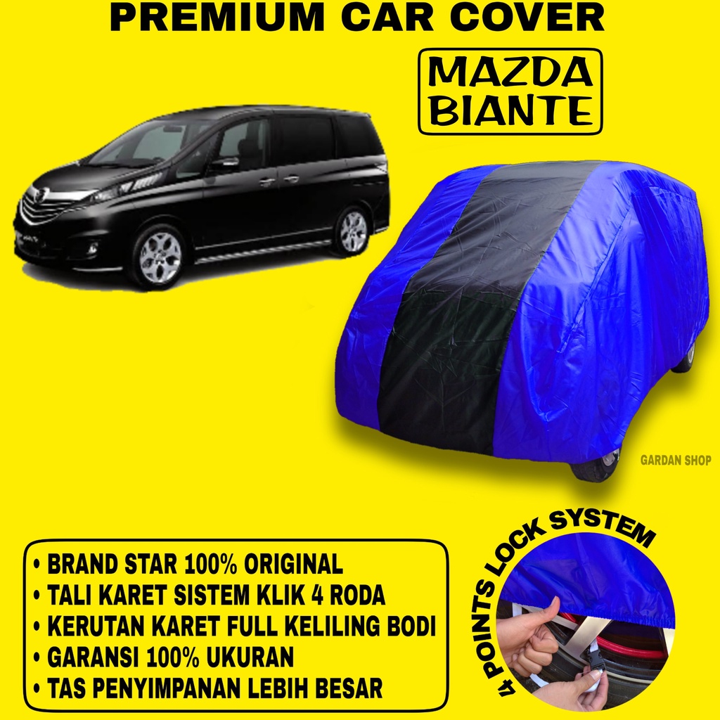 Body Cover MAZDA BIANTE BIRU HITAM Penutup Bodi Mobil Mazda Biante Waterproof PREMIUM
