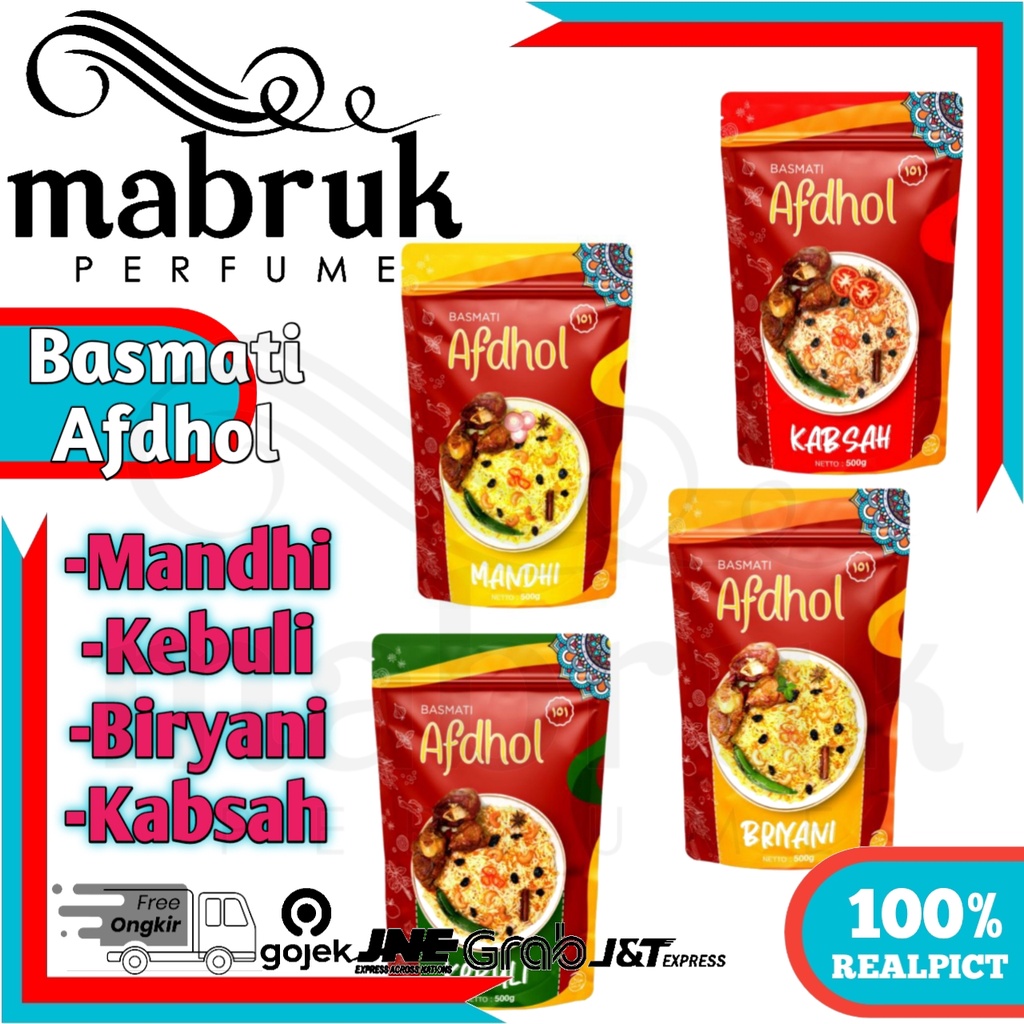 

BASMATI PAKET MURAH Beras Afdhol Bumbu Nasi Mandhi Briyani Kabsah Kebuli Abu kas Afdol