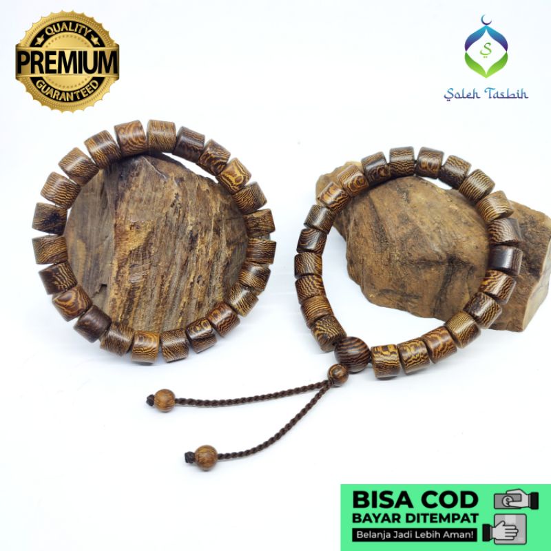 Gelang Kayu Galih Johar Motif Tabung Size 8mm_Gelang Pria Dan Wanita