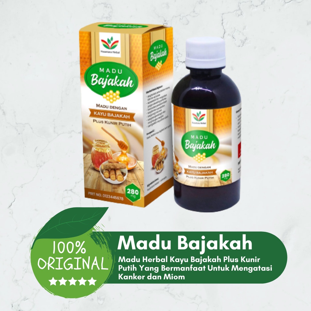 ORIGINAL Madu Bajakah Kunir Putih Madu Miom Kista & Kelenjar Getah Bening