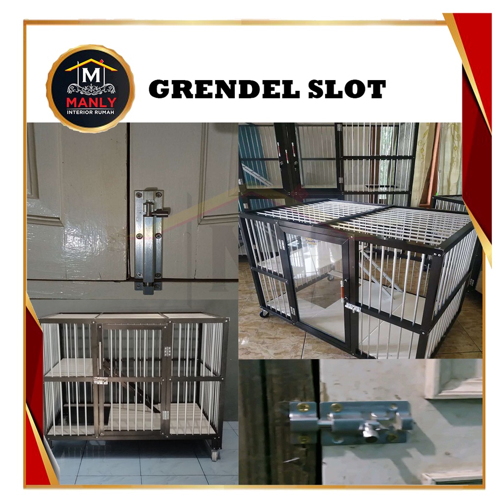 Grendel Slot Pintu Jendela 1,5 inch,  2 inch, 3 inch, 4 inch, 5 inch / Grendel Pintu Stainless / Slot Jendela.