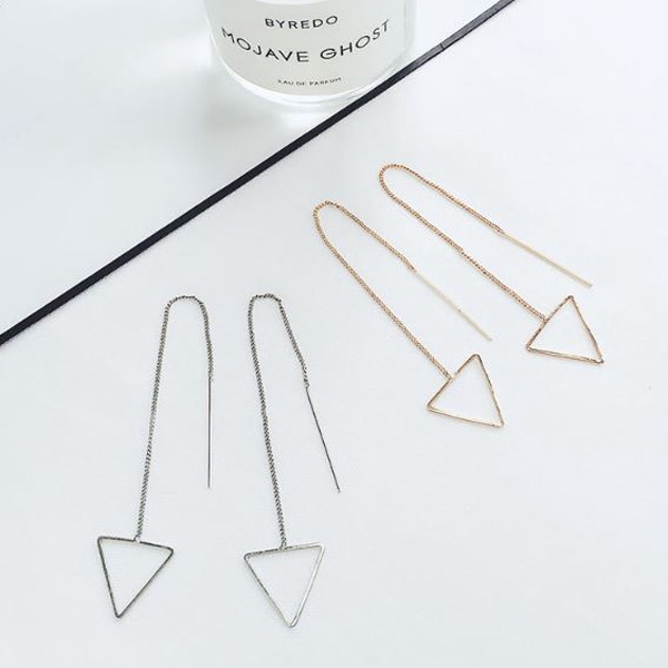 Oila anting panjang hati hexagonal triangle long earrings  (3D1) jan200