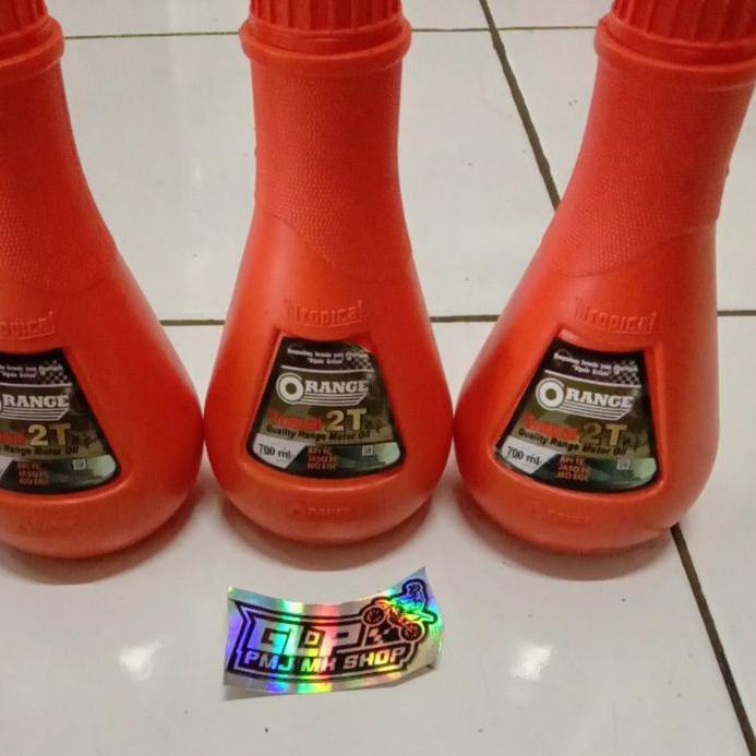 Terlaris ORANGE oli samping 2t tropical 2 Tak 2tak QRANGE 700ml Botol Oren Racing