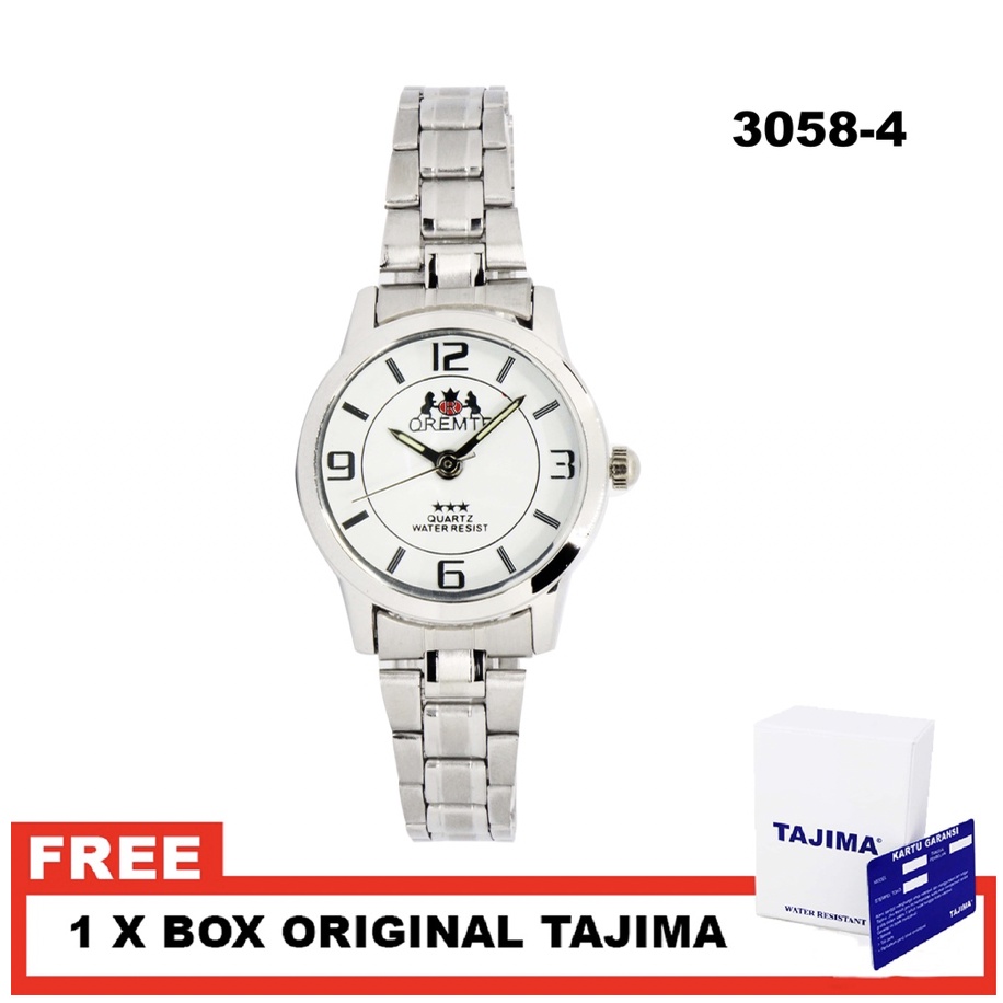 Jam Tangan Oremte Wanita 3058 L Stainless Steel Water Resist 3 ATM Watch Original