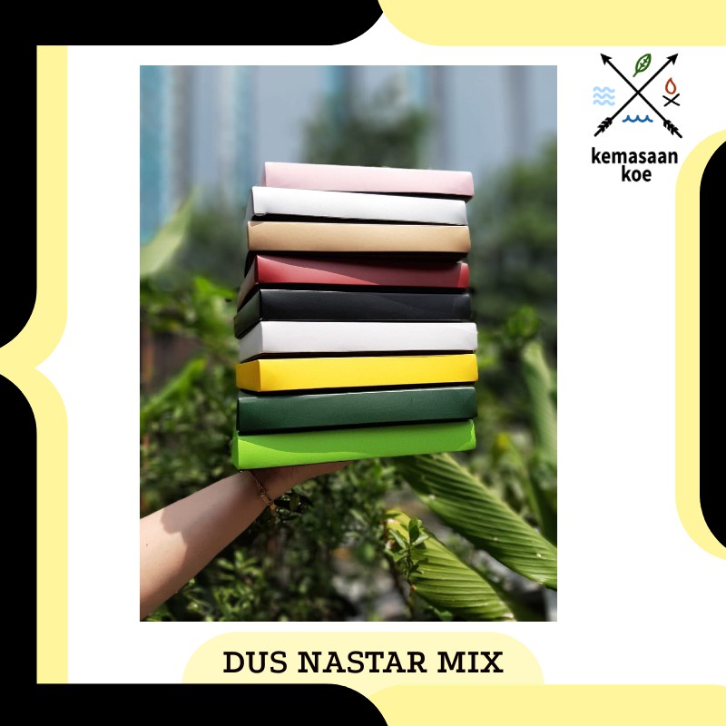 

BOX NASTAR MIX WARNA (10 pcs) / BOX PACKAGING / KOTAK KUE / DUS KUE KERING / PACKAGING COOKIES