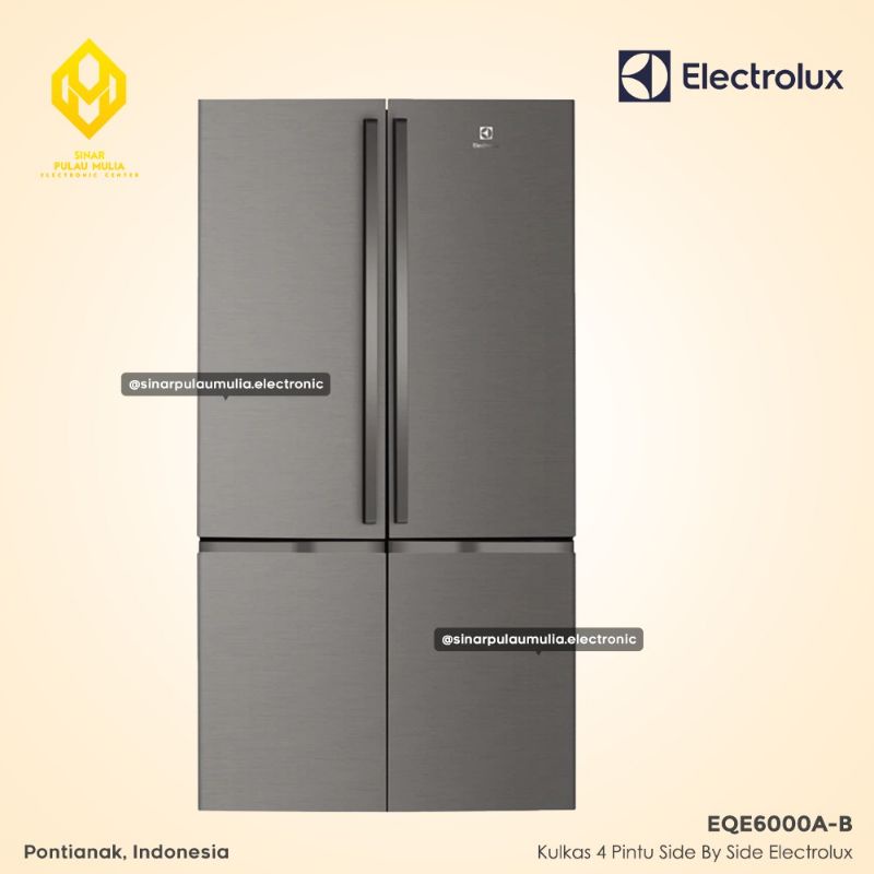Electrolux Kulkas Side By Side 4 Pintu 541 Liter - EQE6000A-B / EQE 6000 A B / EQE 6000A B / EQE6000