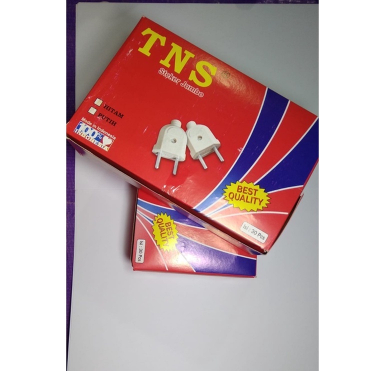 Steker Gepeng / Steker Mini Chip - Putih Listrik Merk TNS Grosir Ecer Murah