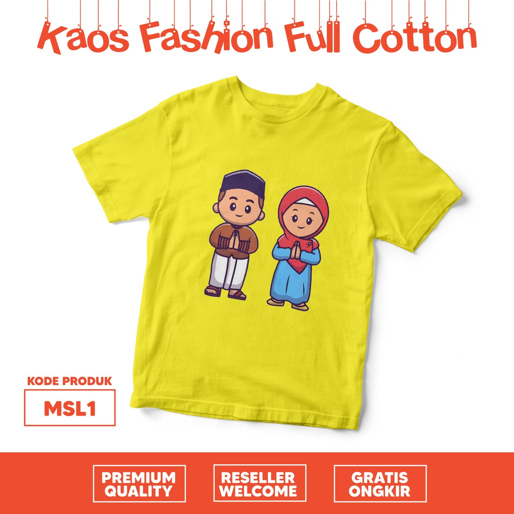 [KAOS ANAK] KAOS ANAK MUSLIM COTTON COMBED MURAH