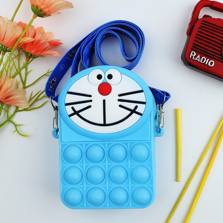 TASHAPPY EL 4530 Tas SELEMPANG Pop It Anak Cewek Doraemon Macam warna Talpan model korea supplier tas import