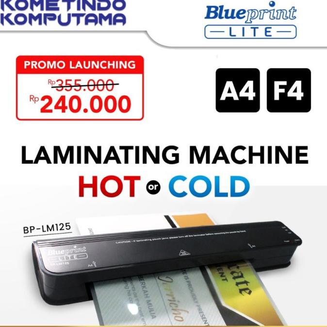 

Mesin Laminating F4 A4 Hot and Cold BLUEPRINT LITE / BP-LM125 Original
