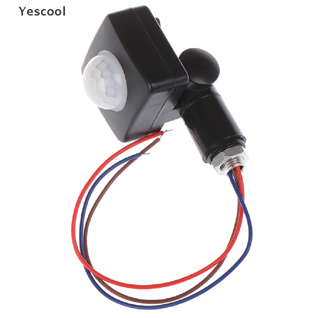 Yescool Saklar Sensor Gerak Tubuh Inframerah PIR Otomatis 220V