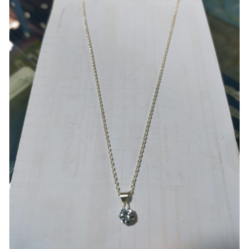 KALUNG PERAK RANTAI + LIONTIN MATA /PERAK SILVER