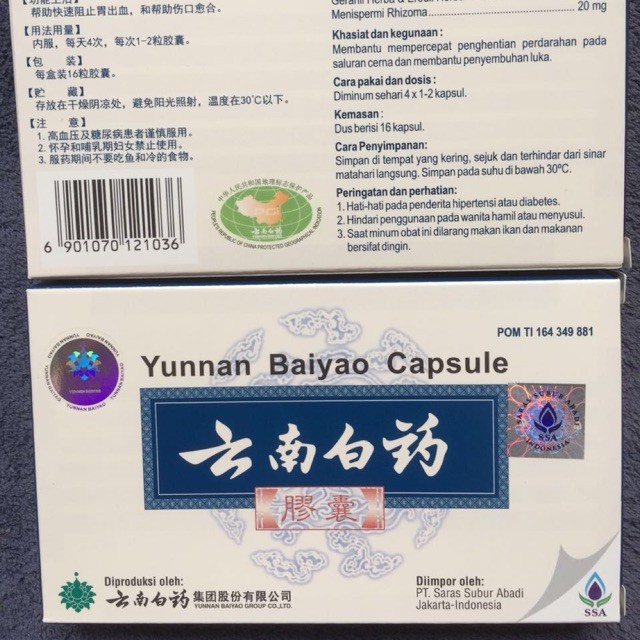 Yunnan baiyao Capsule saras