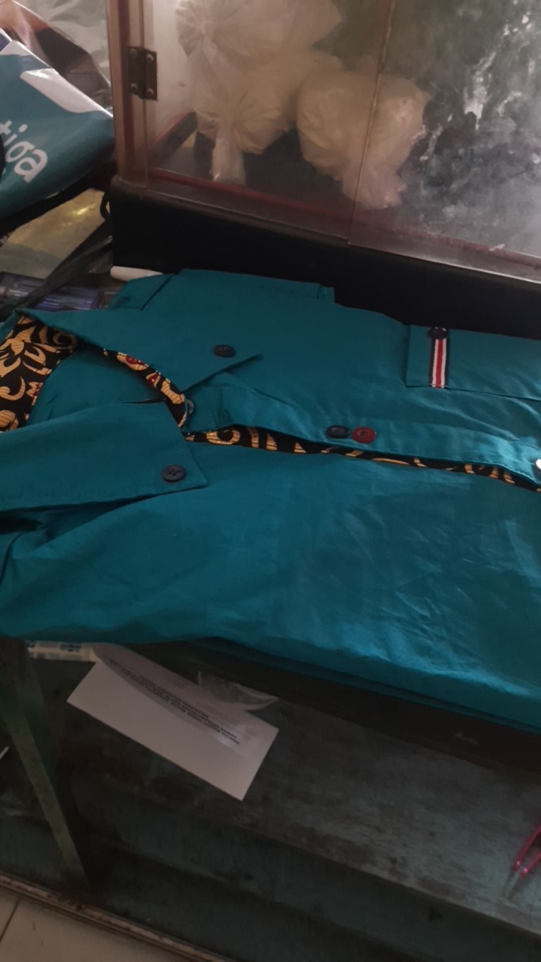 Kemeja Pria Asgard Slim Fit Lengan Pendek Kombinasi Batik / Kemeja Kerja / Kemeja Formal Casual
