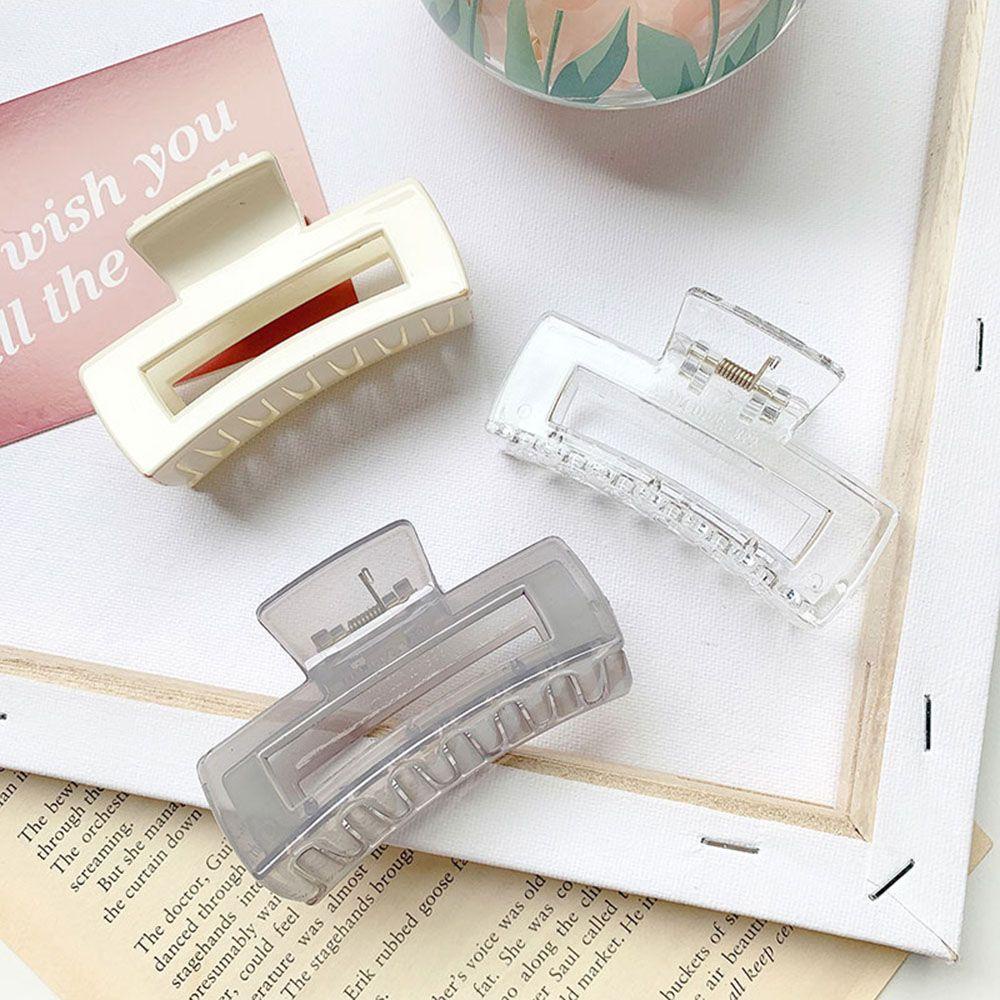 Agustina Hair Claw Disk Hair Aksesoris Rambut Anak Perempuan Jepit Mandi Warna Solid Plastik Grab Clips