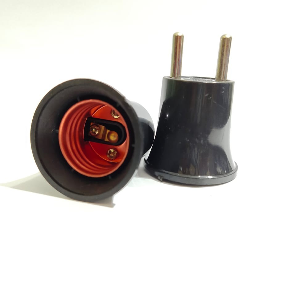 Fitting Colok Fitting Lampu Colok Fitting Lampu Tidur DUTRON DV-FCR-01 HITAM