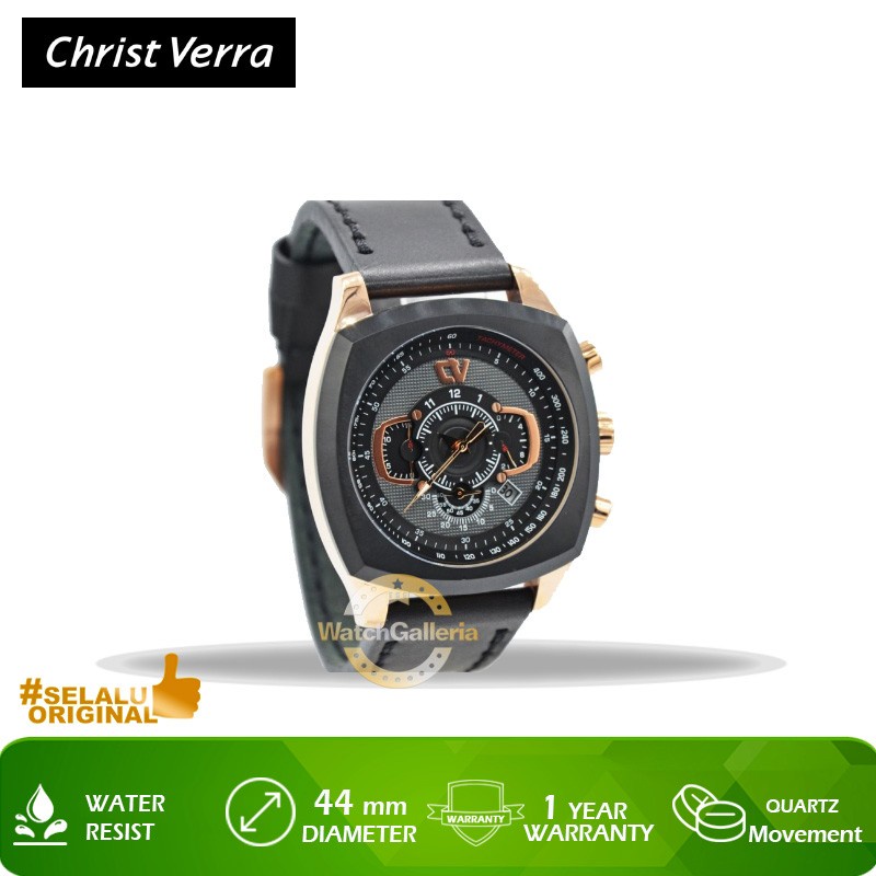 Jam Tangan Christ Verra CV C75048G-28 BLK Original Murah
