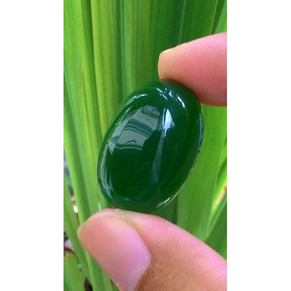 Batu akik hijau garut / ijo garut ohen 25 mm