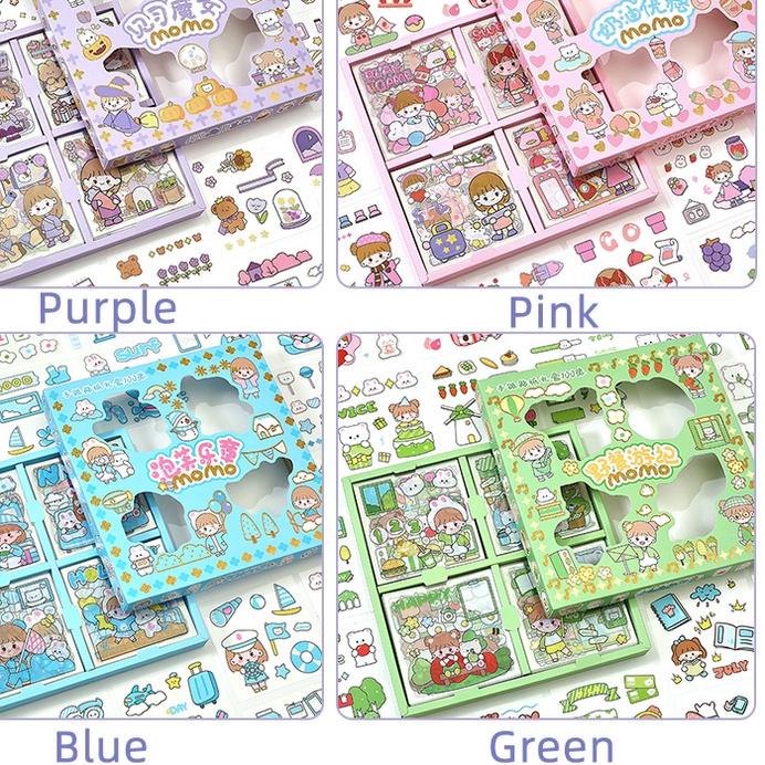 

8.8 Promo >> 100 Lembar Stiker Motif Kartun Korea Lucu Anti Air Dekorasi Handbook Scrapbook DIY