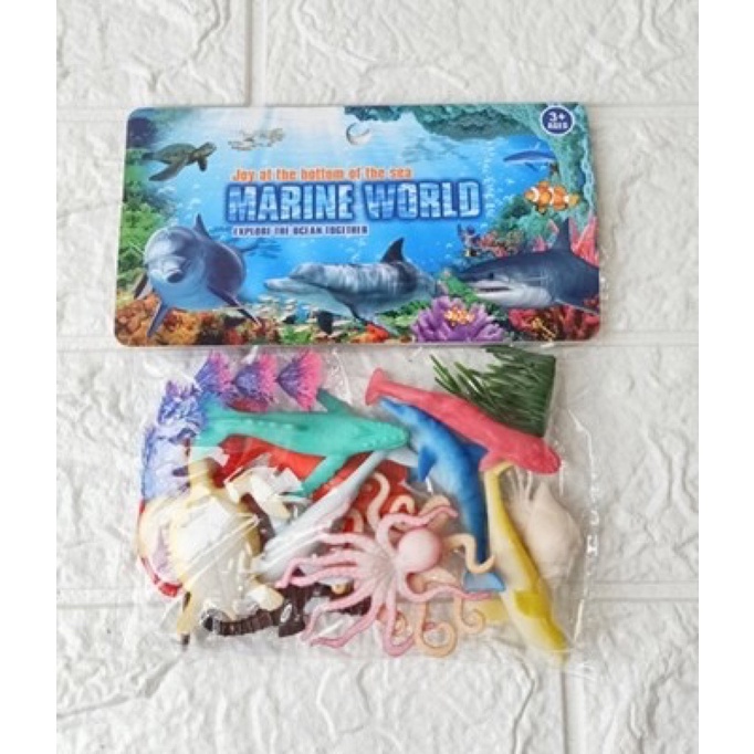 mainan figure animal laut binatang laut marine world set ocean figura miniature