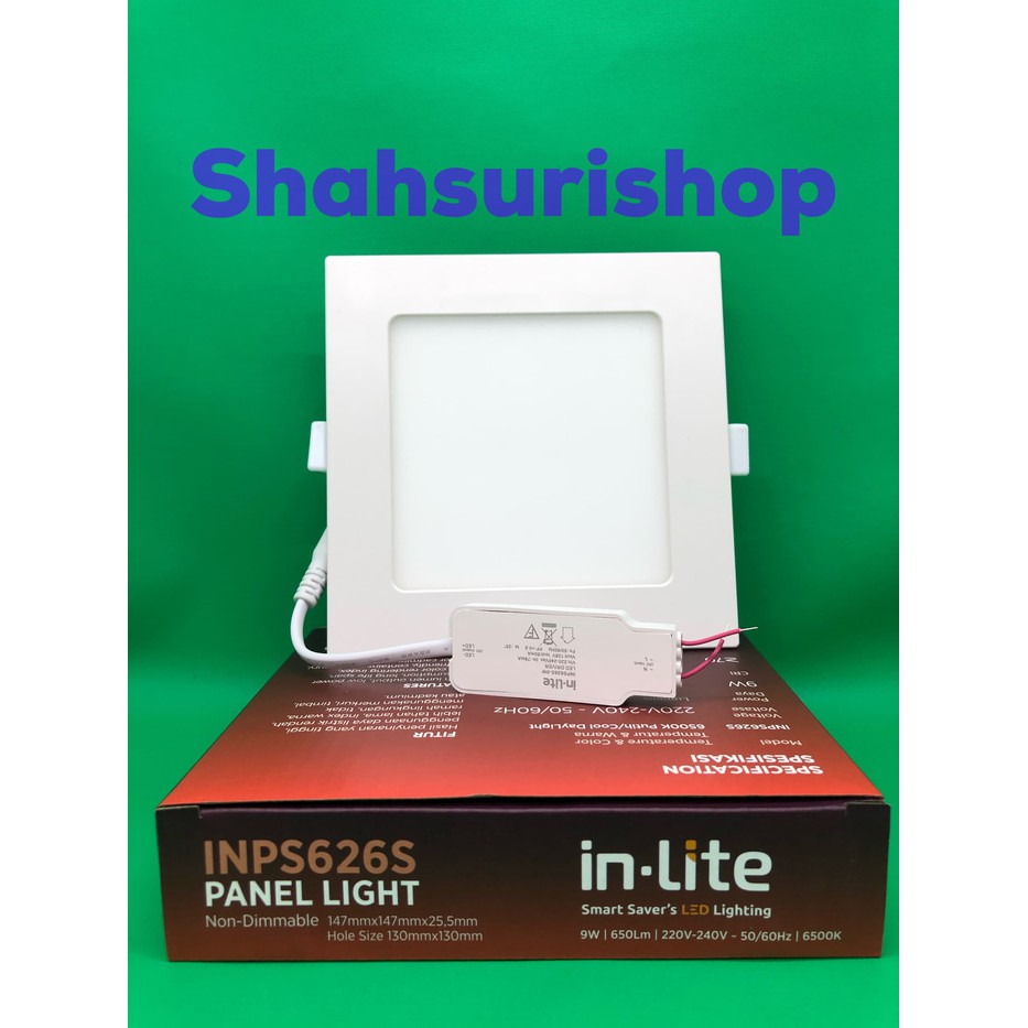 LED PANEL INLITE IN-LITE 9W 9 W 9WATT KOTAK INPS 628S