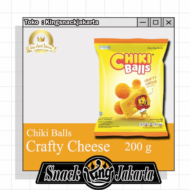 

Chiki Balls Keju Jumbo 200 Gram Keju Crafty Cheese