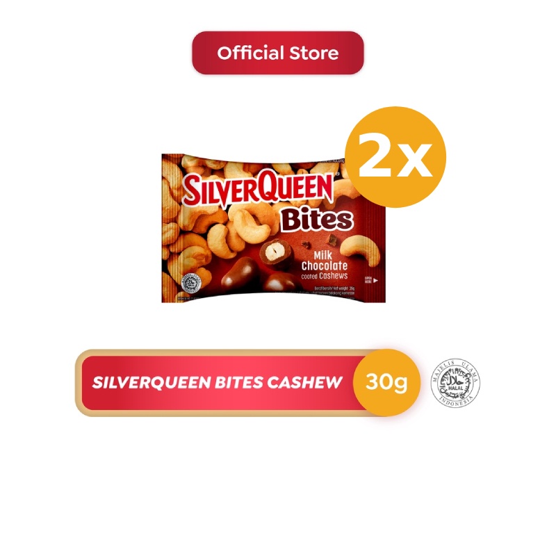 

Silverqueen Bites Cashew 30 g x 2 pcs