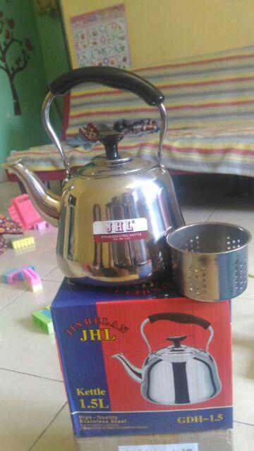 Teko Kopi Stainless / Ceret Kopi Anti Karat + Saringan Kopi Teh