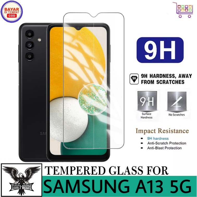 Promo Tempered Glass Samsung Galaxy A13 5G Anti Gores Kaca Bening Premium Anti Bekas Sidik Jari