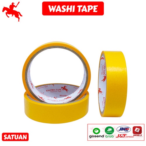 

JUAL Lakban Kertas / Washi Tape Ksatria Tape Masking Tape 12 - 24 mm X 10 M - 12mm X 10meter